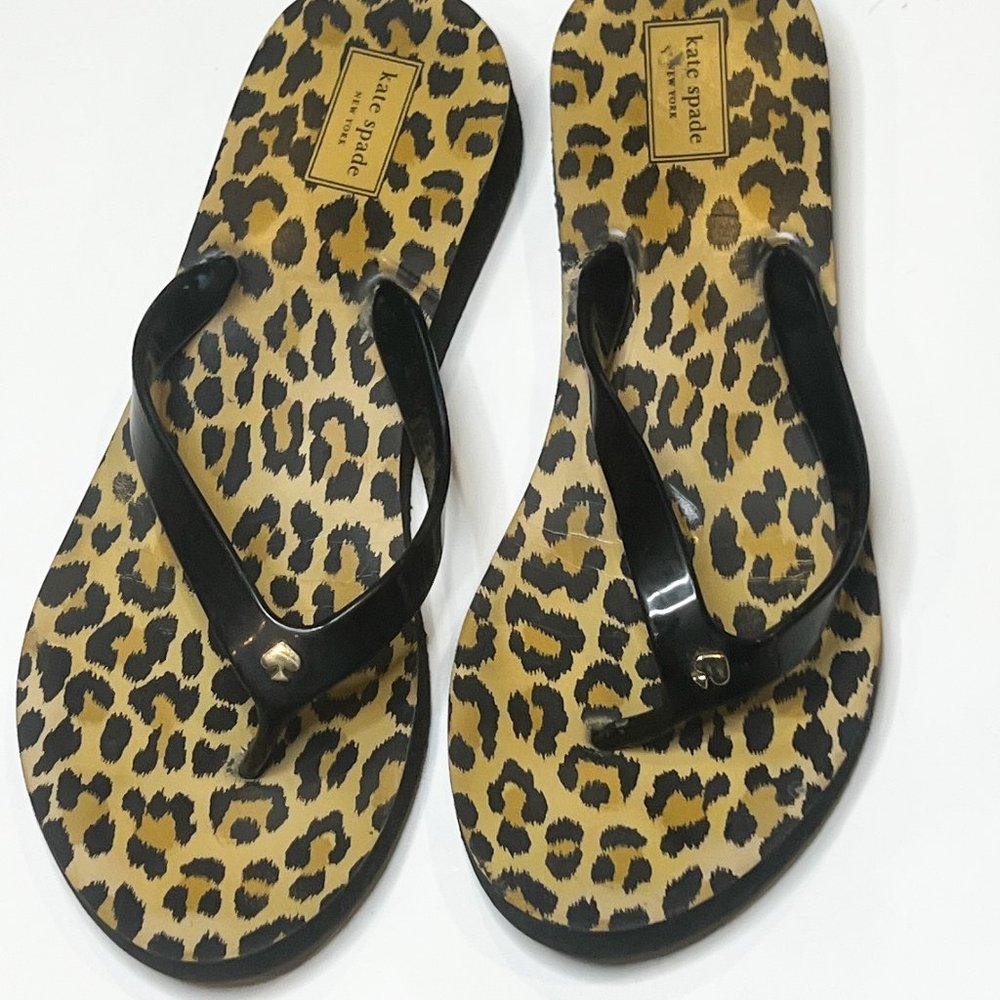 Kate Spade Cheetah Print Flip Flop Sandals-Size 11